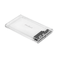 2.5 colio SATA USB C 3.1 Rebel disko korpusas skaidrus