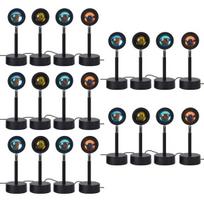 USB Rainbow Sunset Red LED naktinis projektorius