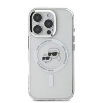 Karl Lagerfeld IML K&CH Heads Metal Frame MagSafe Apple iPhone 16 Pro Max dėklas telefonui skaidrus