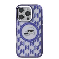 Karl Lagerfeld IML Monogram K&CH Heads MagSafe Apple iPhone 16 Pro Max dėklas telefonui violetinės spalvos