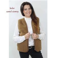 Moteriška merino ir kupranugario vilnos liemenė XL/XXL/XXXL dydžiai (ruda)