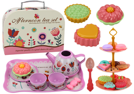 Lean Toys Vaikiškas arbatos servizo rinkinys lagamine