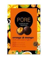 Šokoladiniai triufeliai PURE su apelsinų ir mangų kremo įdaru , 148g