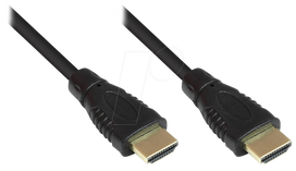 Good Connections High Speed HDMI cable, 0.5m, with Ethernet, gold plug, black