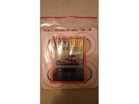 WMC - MAN TGX Formula Truck 2013 iš faneros Lazeriu pjautas rėmas, 1/25, 36-1