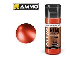 AMMO MIG - ATOM Akriliniai dažai METALLIC Red, 20ml, 20174