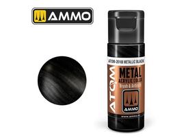AMMO MIG - ATOM Akriliniai dažai METALLIC Black, 20ml, 20168