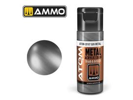 AMMO MIG - ATOM Akriliniai dažai METALLIC Gun Metal, 20ml, 20167