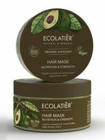 ECOLATIER Maitinamoji ir stiprinamoji plaukų kaukė su avokadų aliejumi, 250 ml
