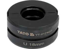 Indėklas matrica U 18 mm presavimo replėms YT-21735 (YT-217403)