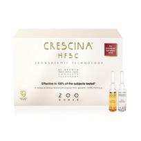 CRESCINA TRANSDERMIC 100% ampulių kompleksas plaukų slinkimo stabdymui ir plaukų atauginimui MOTERIMS, 200 stiprumo, 20 vnt. (10+10) +dovana plaukų šampūnas