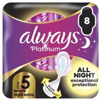 Higieniniai paketai Always Platinum Secure Night Extra Size 5, 8 vnt.