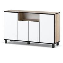 Komoda 140 Cm Ąžuolo Spinta Sonoma Balta