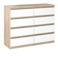 Komoda Sonoma Ąžuolas Baltas 120Cm Tv Spintelė