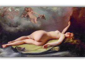 Reprodukcija „Gulinti nuoga“, Luis Ricardo Falero, (1879)