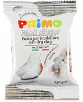 Molis su blizgučiais PRIMO, džiūstantis ore, sidabro spalvos, 250 g