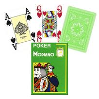 Poker 4 Jumbo Index kortos (šviesiai žalios) Modiano