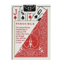 Bicycle Pinochle Standard kortos (Raudonos)