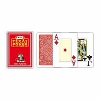 Modiano Texas Poker Hold Em Jumbo Index kortos (raudonos)