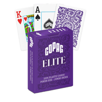 1546 Elite Poker size - Jumbo index žaidimo kortos (purpurinės) Copag