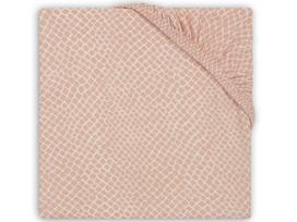 Jollein paklodė lopšiui / lovytei su guma Snake Pale Pink 60x120cm