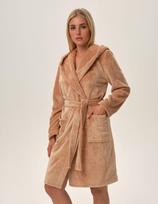 Smėlio spalvos šiltas chalatas Fiora 41954-80X XXL