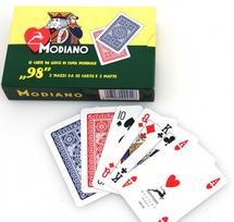 ''98'' pokerio kortų 2 kaladžių rinkinys Modiano (raudonos ir mėlynos)
