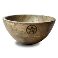 Medinis smilkalų ir ritualų dubenėlis - Pentagrama Ancient Wisdom (14x7)