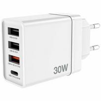 Verbatim 30W 3xUSB-A/ USB-C PD 3.0 wall charger CHR-30EU2 white/white 49701