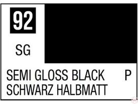 Mr.Hobby - Mr.Color serijos nitro dažai C-092 Semi Gloss Black, 10ml