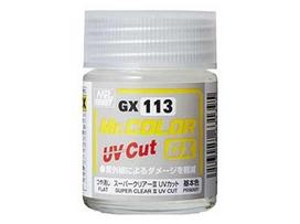 Mr.Hobby - GX serijos nitro dažai Super Clear III UV Cut (UV matinis lakas), 18 ml, GX-113