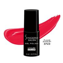 Gelinis nagų lakas "Sincero Salon", 6ml, FLAME SCARLET, 3723