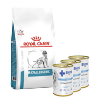 ROYAL CANIN Anallergenic AN18 8kg + 3x ENZO VET Hipoalerginė dieta su kalakutiena šunims 400g