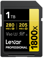 Lexar SDXC Pro 1800x U3 UHS-II R280/W210 (V60) 1TB