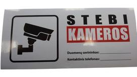 Lipdukas \"Stebi kameros\" (90x200mm)