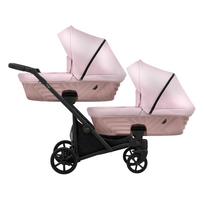 Vežimėlis dvynukams KUNERT IVENTO DUO 2in1, Eco Pink Metalic