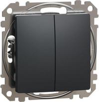 2 gang switch 10AX anthracite Sedna Design SDD114105 | 3606481479907