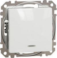Switch 10AX white with blue locator LED Sedna Design SDD111101L | 3606481478030