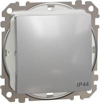 Two way switch IP44 10AX aluminium Sedna Design SDD213106 | 3606481482099
