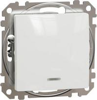 Two way switch 10AX white with blue locator LED Sedna Design SDD111106L | 3606481478115