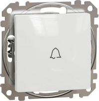 1-way Push-Button 10A with Bell Symbol, white Sedna Design SDD111131 | 3606481478245