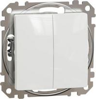 Double 1-way Push-Button 10A, white Sedna Design SDD111118 | 3606481478214