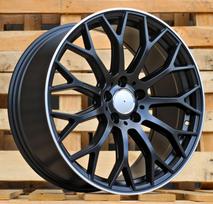 Ratlankis RACINGLINE YS1180 R20x9.5 5x112 ET 45 CB 66.6 (Black Half Matt Polished Lip) (850 kg)