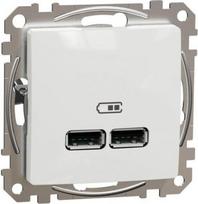 !!! EOL !!! USB socket 2XUSB (A+A) 2,1A 12W white Sedna Design SDD111401 | 3606481478368