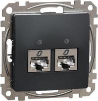 2xRJ45 data socket CAT5E STP anthracite Sedna Design SDD114452S | 3606481467201