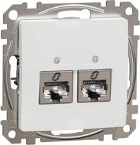 2xRJ45 data outlet CAT6 STP white Sedna Design SDD111462S | 3606481465993