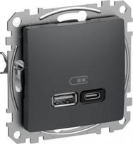 USB charger, 3A (A+C), 45W, anthracite, Sedna Design & Elements SDD114404 | 3606482079038