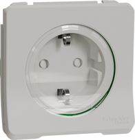 Socket-outlet, 2P + E, shutters, side earth, 16A, 250V, white, Mureva MUR39134 | 3606480789632