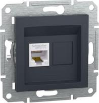 Data socket,1xRJ45 CAT5e UTP, anthracite, Asfora EPH4300171 | 3606480729744