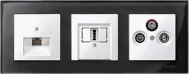 Cover plate for TV-FM-SAT outlet, cream Merten SystM MTN296719 | 3606485093024